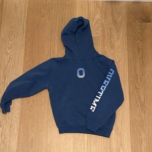 Overtime Youth Blue Gradient Hoodie Size Small Navy Color - worn 4X